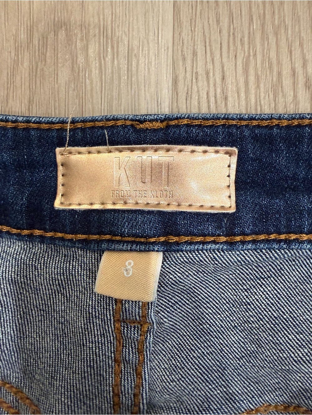 Kut From The Kloth Jean Wide Leg High Rise Dark Wash Jeans Size 8 - Picture 10 of 12